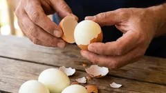 I realized that I had been cleaning eggs incorrectly my entire life. My wife, who is a chef, showed me the secret to loosening the shell from the egg white.